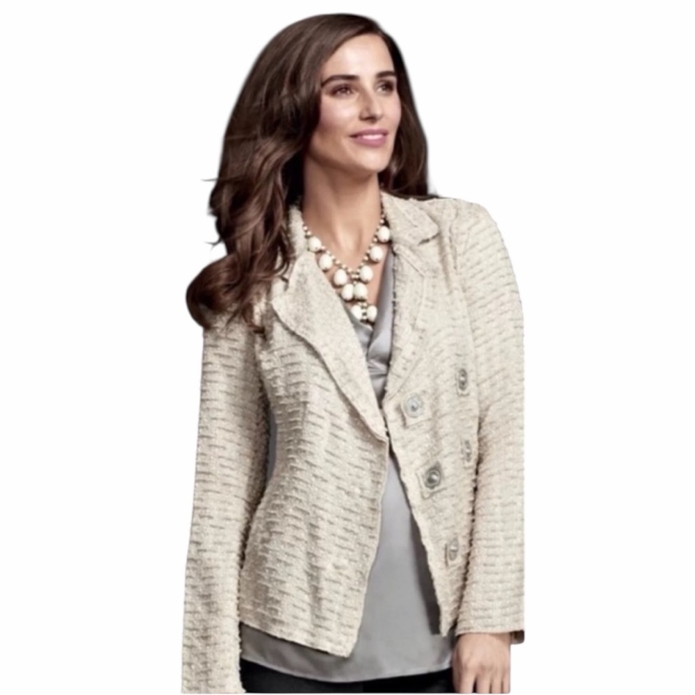Cabi The Estate Jacket Textured Double Breasted Size XL Style 985